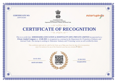 Startup India Certification